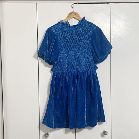 Free People Gum Drop Mini Dress In Deep River Size M - Picture 4 of 6